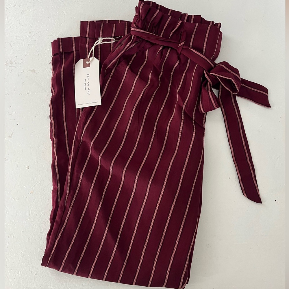 Day to day maroon lightweight pull on pants